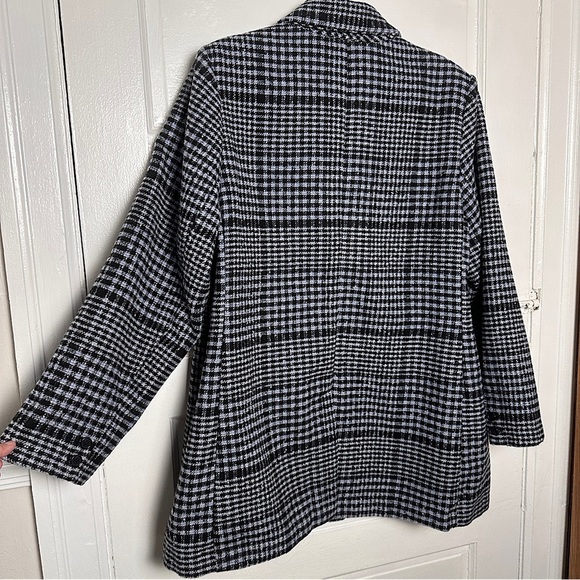 Old Navy Wool Blend Plaid Blazer Coat Classic Academia Preppy NWOT‎ Relaxed Fit - Picture 9 of 17